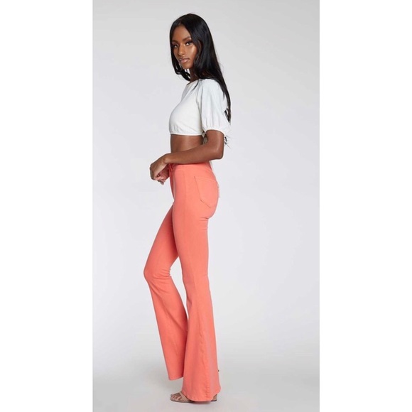 Peach Bell Bottom Pants - Picture 4 of 8